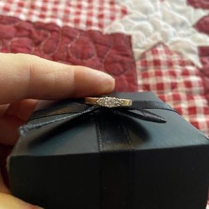 Diamond and gold ring